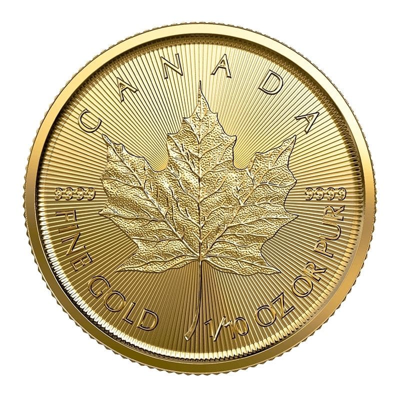 2023 Canadian Gold Maple Leaf 1/10 oz Gold Coin