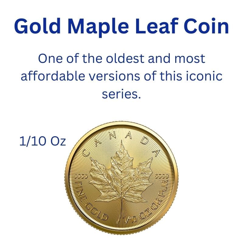 2023 Canadian Gold Maple Leaf 1/10 oz Gold Coin