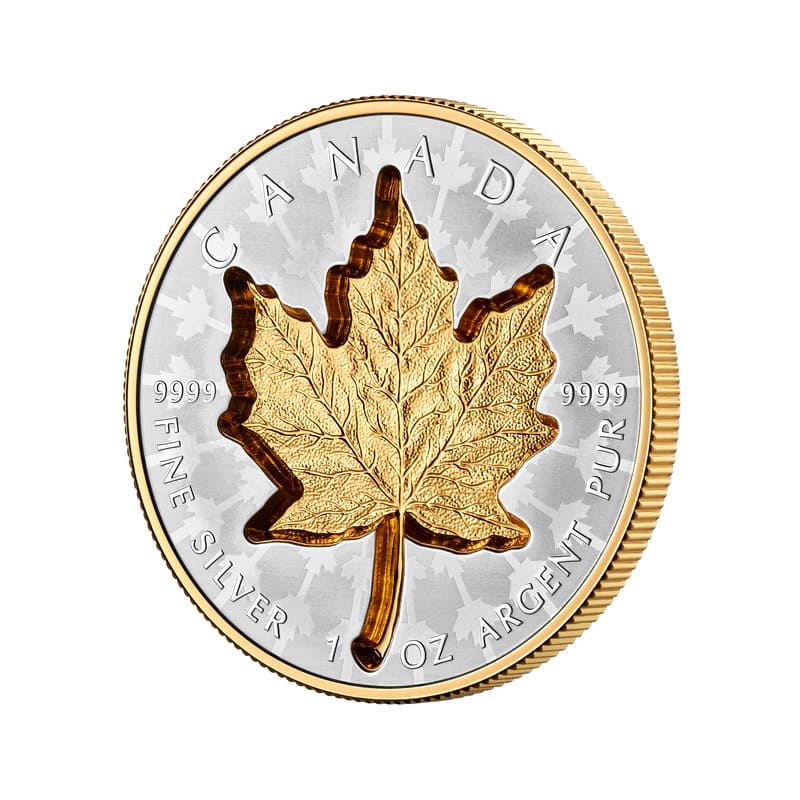 2024 Super Incuse Silver Maple Leaf SML 1 oz Fine Silver Coin
