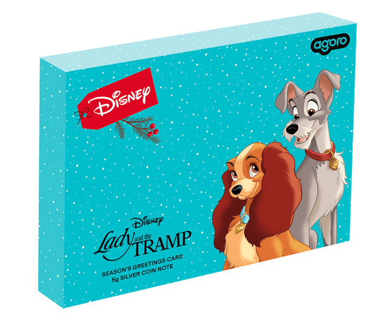 2024 Disney Season's Greetings - Lady and the Tramp 5 grams Silver Coin Note