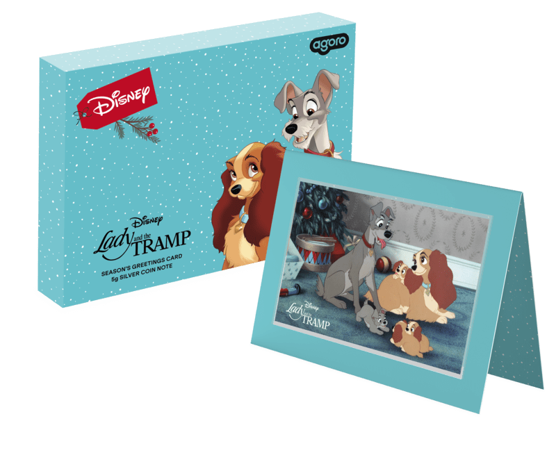 2024 Disney Season's Greetings - Lady and the Tramp 5 grams Silver Coin Note
