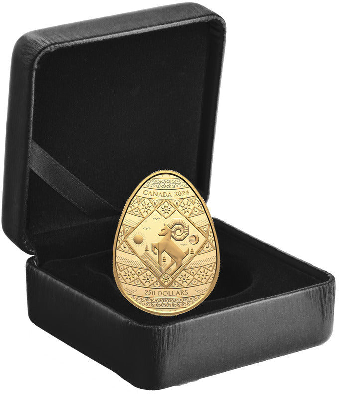 2024 Pysanka 2 oz Pure Gold Coin, Celebrate Easter