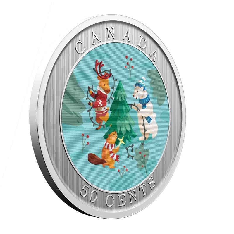 2024 Trimming the Holiday Tree 1/2 oz Lenticular Nickel-plated Steel Coin