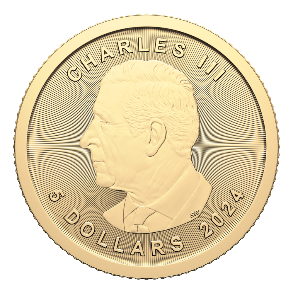 2024 Canadian Gold Maple Leaf 1/10 oz Pure Gold Coin-Royal Canadian Mint