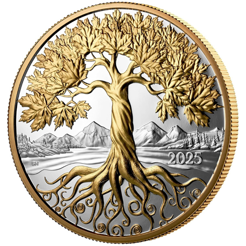 2025 Fine 5oz Silver Coin Maple Tree of Life Royal Canadian Mint