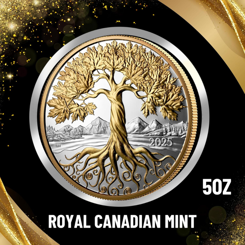 2025 Fine 5oz Silver Coin Maple Tree of Life Royal Canadian Mint