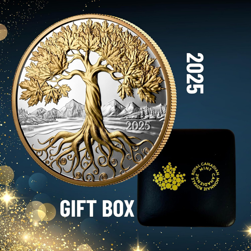 2025 Fine 5oz Silver Coin Maple Tree of Life Royal Canadian Mint