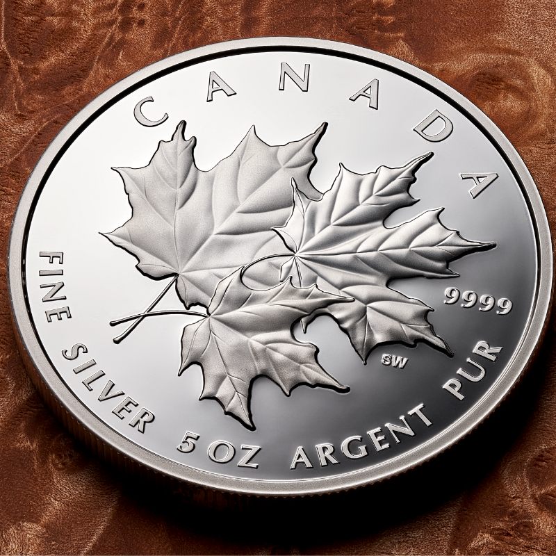 2025 Fine 5 oz Triple Maple Silver Coin - Royal Canadian Mint