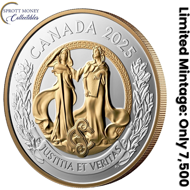 2025 1 oz Silver Coin Allegories of Justice and Truth Royal Canadian Mint Gold Coin