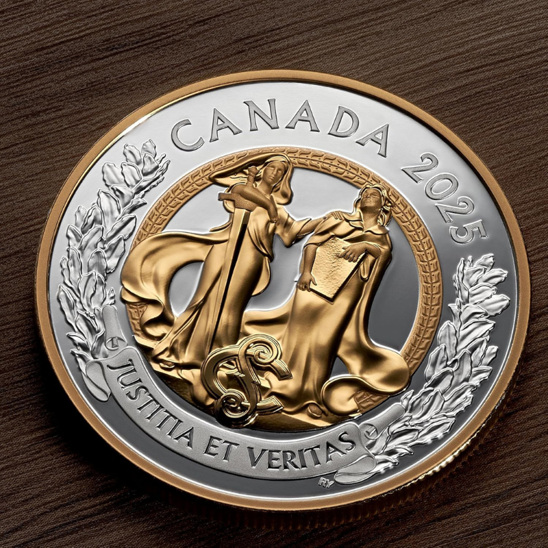 2025 1 oz Silver Coin Allegories of Justice and Truth Royal Canadian Mint Gold Coin