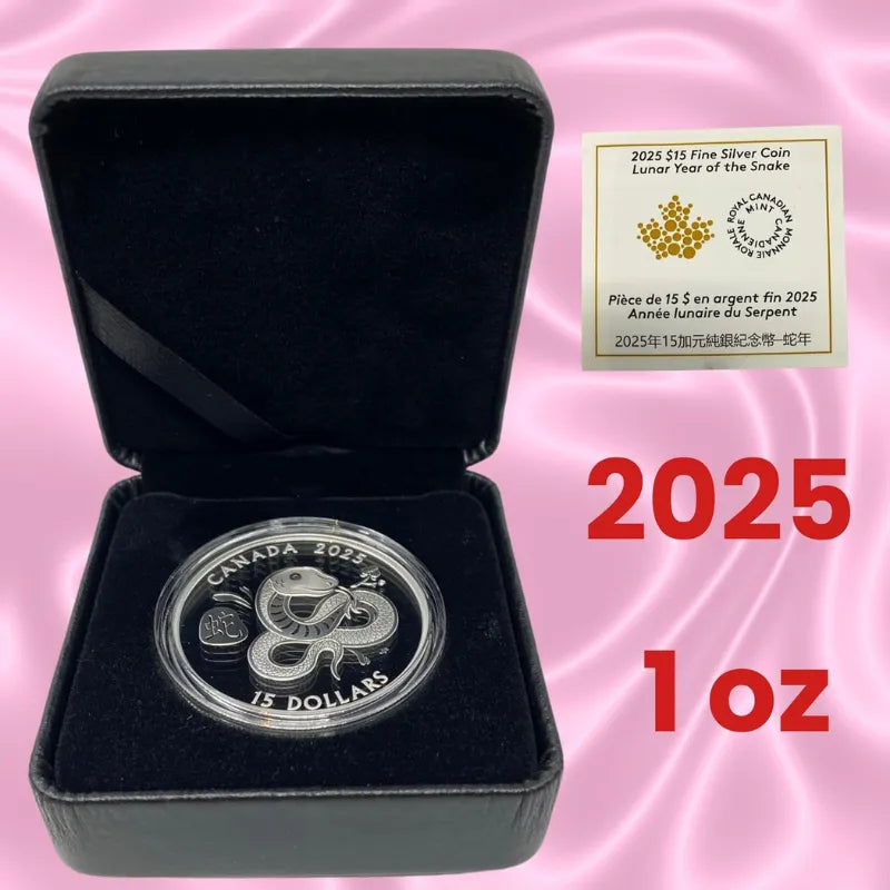 2025 Lunar Year of the Snake 1 oz Fine Silver Coin- Royal Canadian Mint