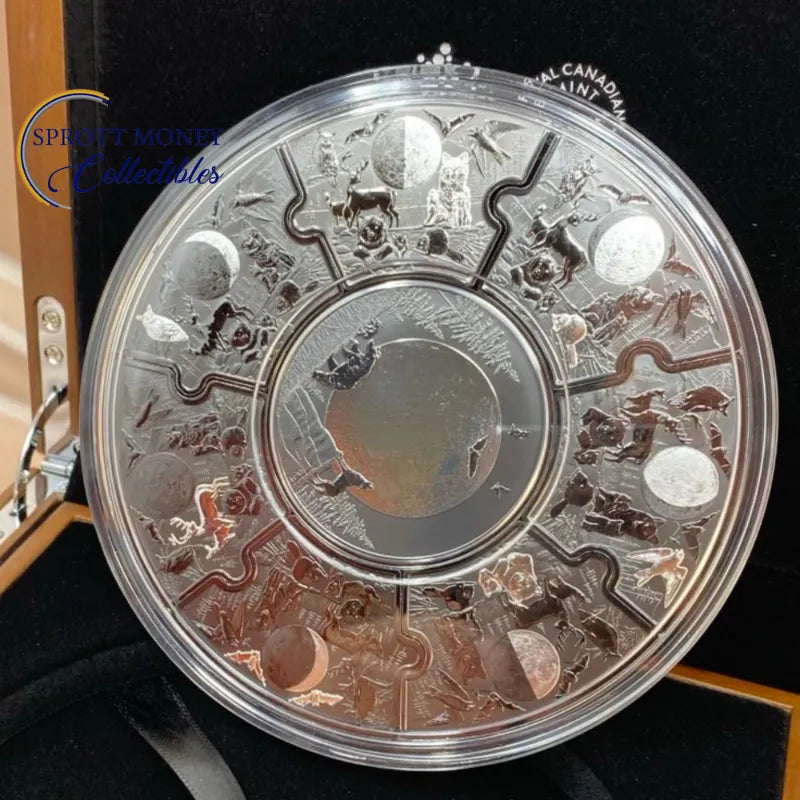 2025 Fine Silver Puzzle Coin Set Moon Phases Royal Canadian Mint Silver Coin Set Canada Coin Rare Gold Coin