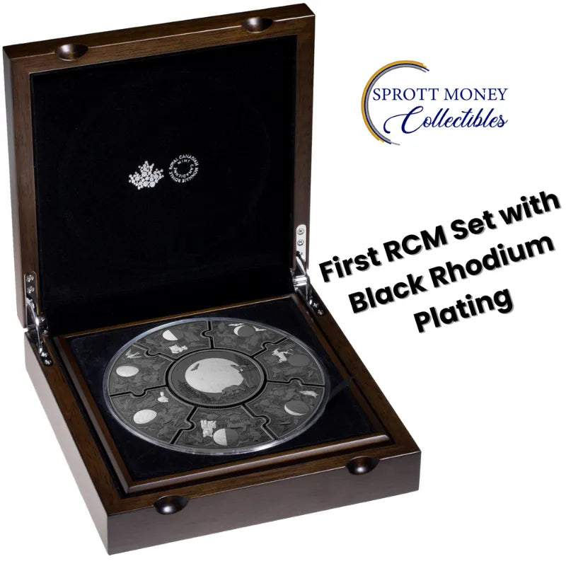 2025 Fine Silver Puzzle Coin Set Moon Phases Royal Canadian Mint Silver Coin Set Canada Coin Rare Gold Coin