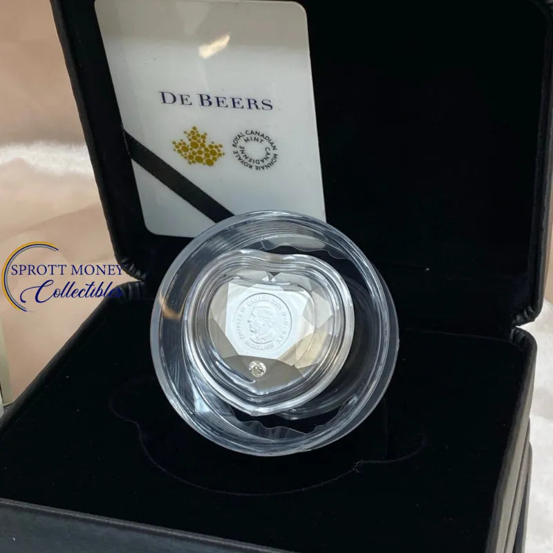 2025 Silver Diamond-Shaped Heart Coin Royal Canadian Mint Gold Coin