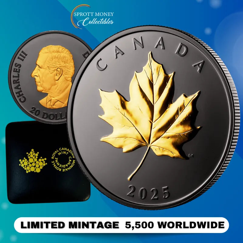 2025 Pure Silver Coin Gilded Elegant Maple - Royal Canadian Mint