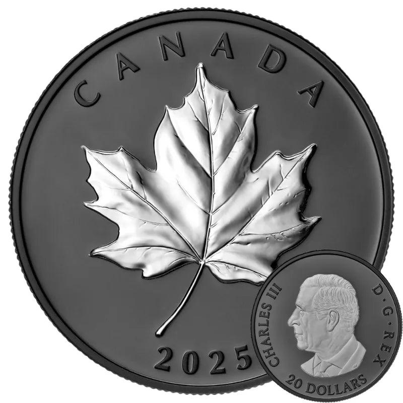 Canadian Mint Silver Coins 5 oz Maple Leafs Gifts