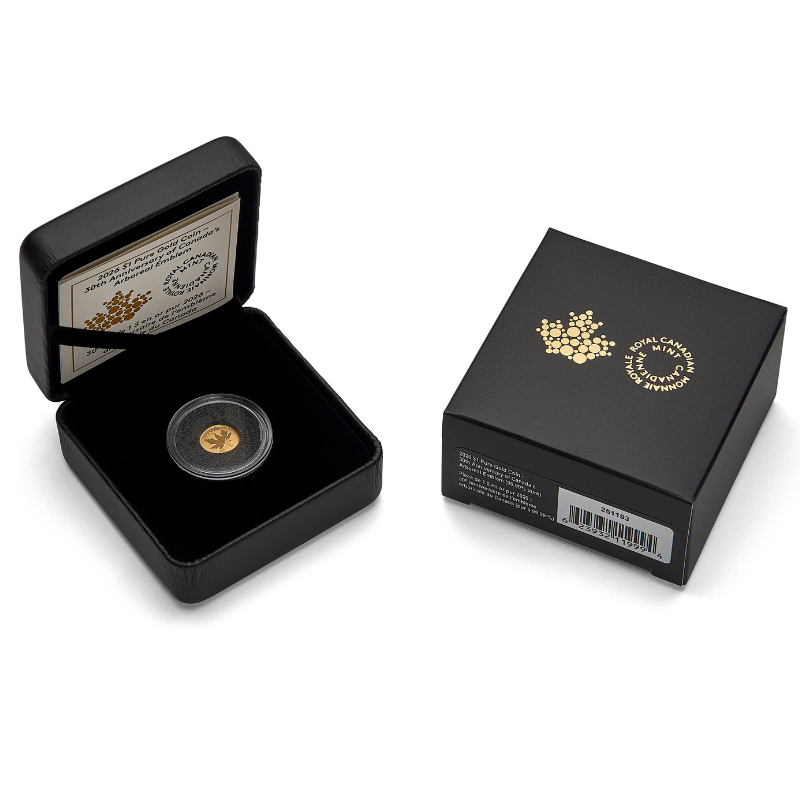 2026 0.5 g Pure Gold Coin 30th Anniversary of Canada's Arboreal Emblem Royal Canadian Mint