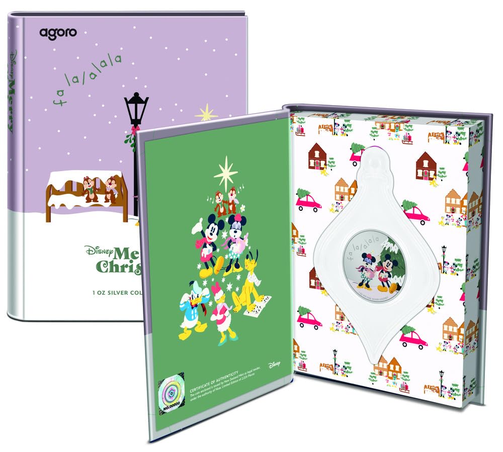 2024 Disney Season's Greetings - Merry Christmas 1 oz Silver Coin - New Zealand Mint