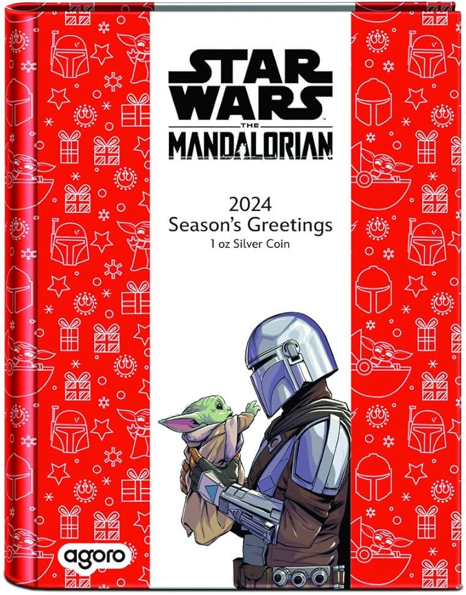 2024 Star Wars™ Season's Greetings - The Mandalorian 1 oz Silver Coin New Zealand Mint