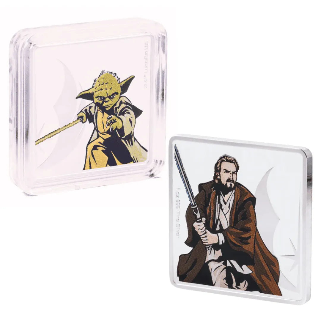 2024 Star Wars – Allies Series – Obi-Wan Kenobi and Yoda 1 oz Fine Silver Coin - New Zealand Mint