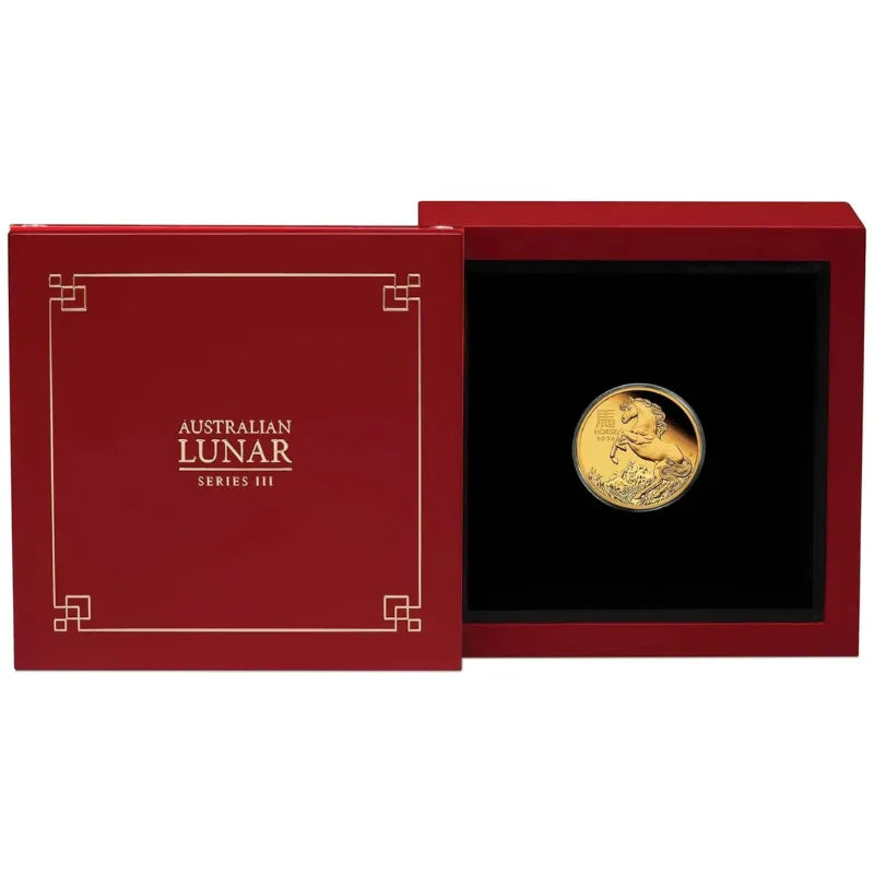Australian Lunar Series III 2026 Year of The Horse 1/10oz Gold Proof Coin The Perth Mint