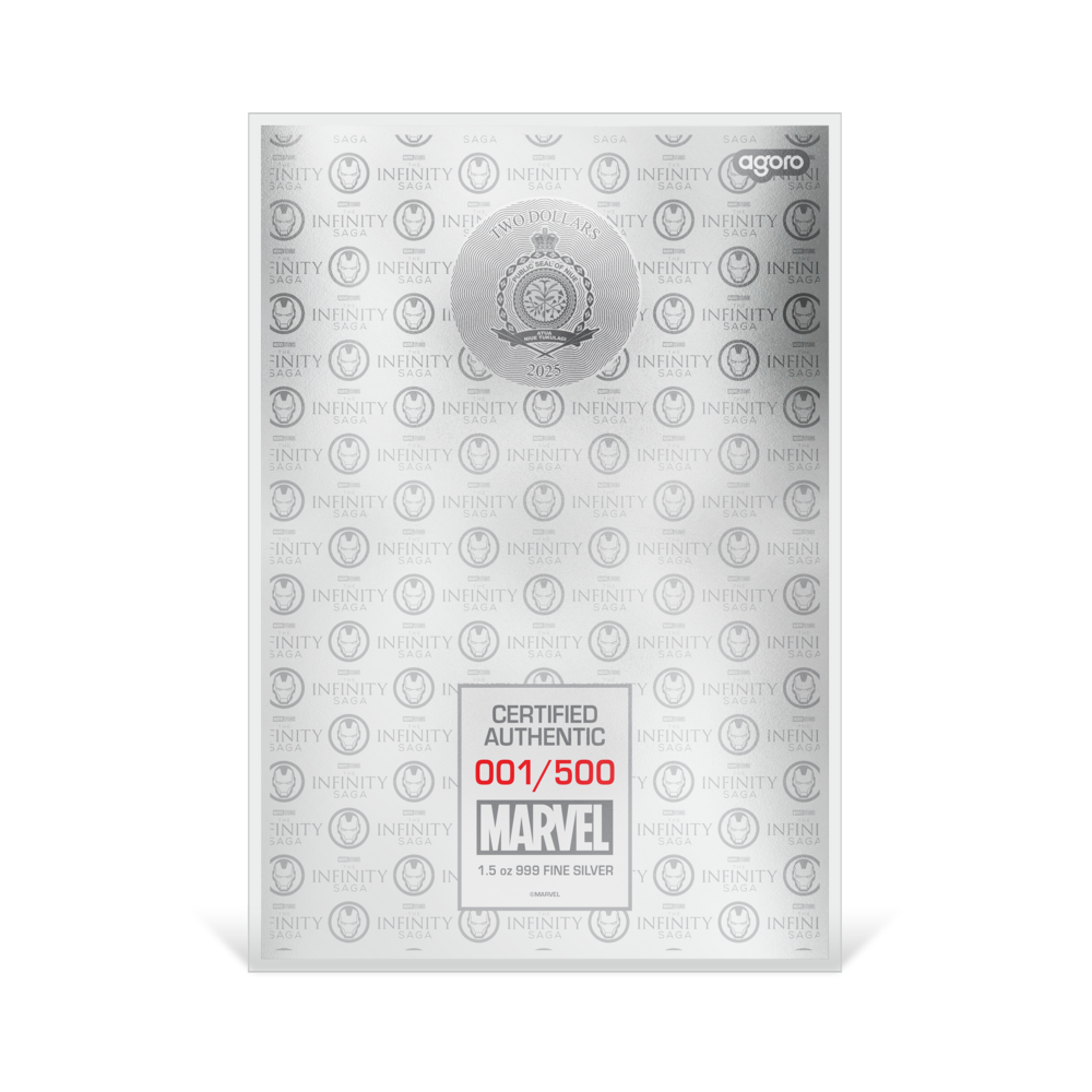 2025 1.5 oz Marvel – Infinity Saga Premium Silver Foil – Iron Man Fine Silver Coin