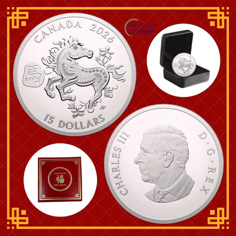 2026 FINE SILVER 1oz COIN LUNAR YEAR OF THE HORSE Royal Canadian Mint