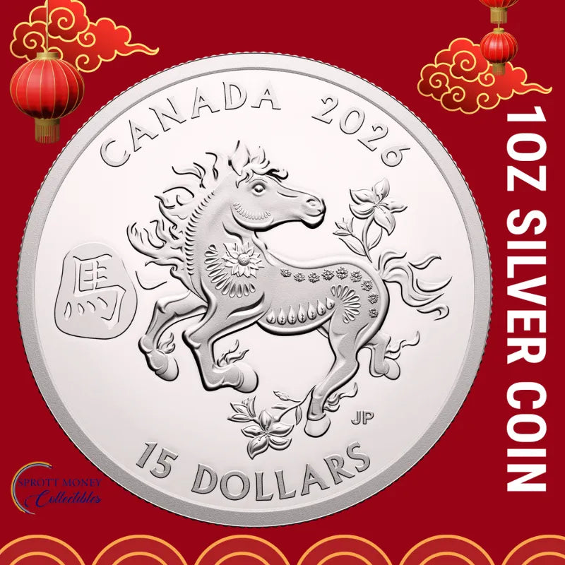 2026 FINE SILVER 1oz COIN LUNAR YEAR OF THE HORSE Royal Canadian Mint