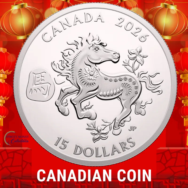 2026 FINE SILVER 1oz COIN LUNAR YEAR OF THE HORSE Royal Canadian Mint