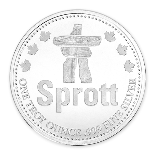 Sprott Money Collectibles Iconic, Beautiful, Classic, Pure 1 oz Silver Coin (Round) - Gift for all Occasions