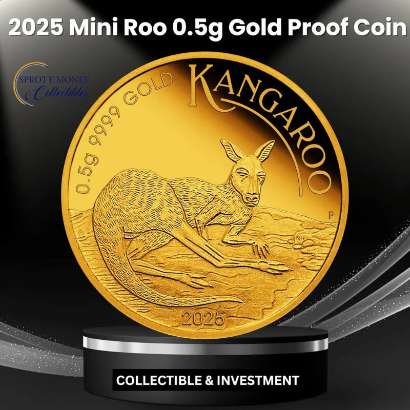2025 Mini Roo 0.5g Gold Proof Coin in Card, Ready to Gift - The Perth Mint