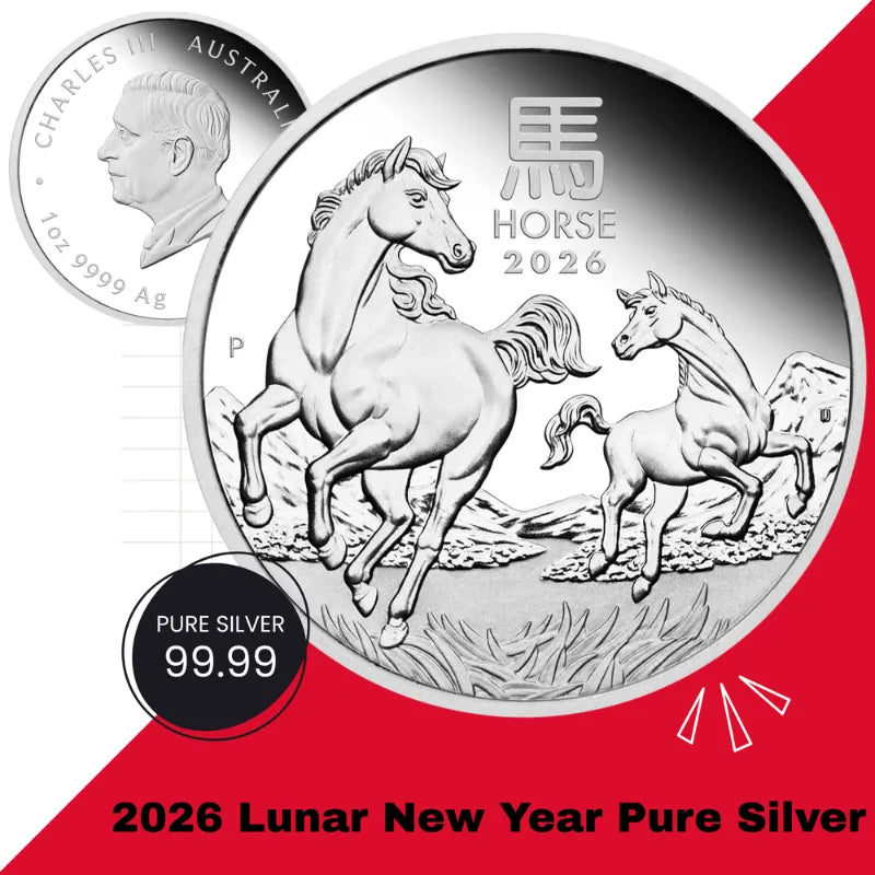 Australian Lunar Series III 2026 Year of The Horse 1 oz Silver Proof Coin The Perth Mint