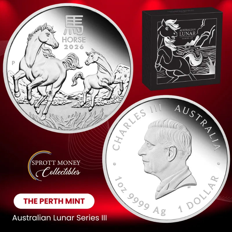 Australian Lunar Series III 2026 Year of The Horse 1 oz Silver Proof Coin The Perth Mint