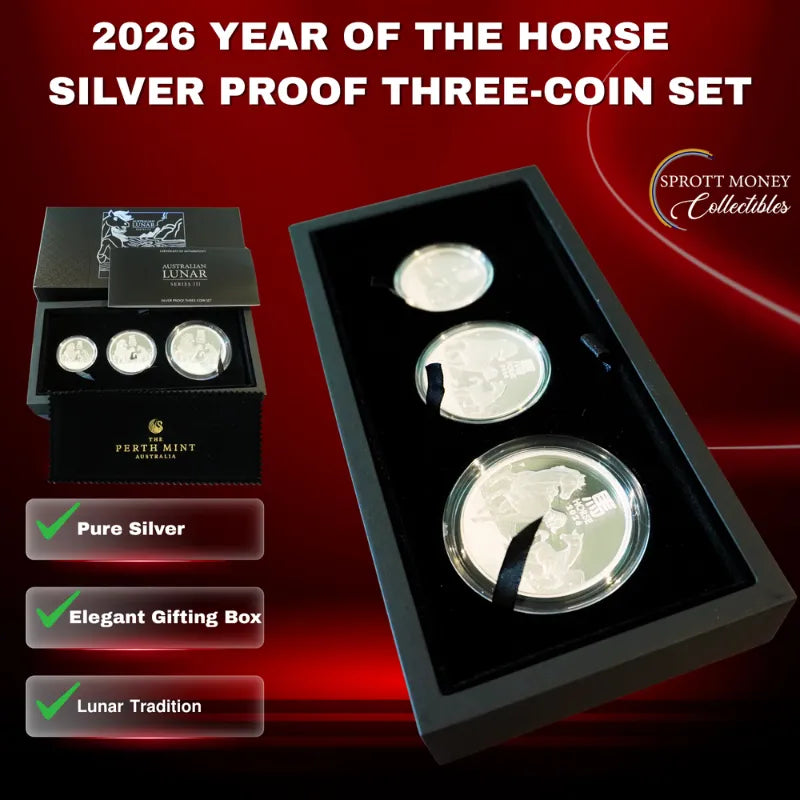 Australian Lunar Series III 2026 Year of Horse Silver Proof Coin Set The Perth Mint
