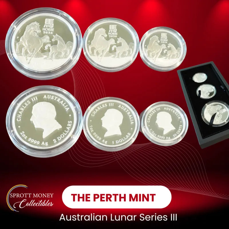 Australian Lunar Series III 2026 Year of Horse Silver Proof Coin Set The Perth Mint