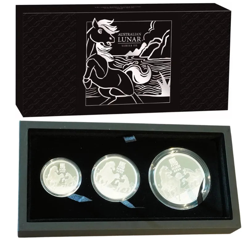 Australian Lunar Series III 2026 Year of Horse Silver Proof Coin Set The Perth Mint