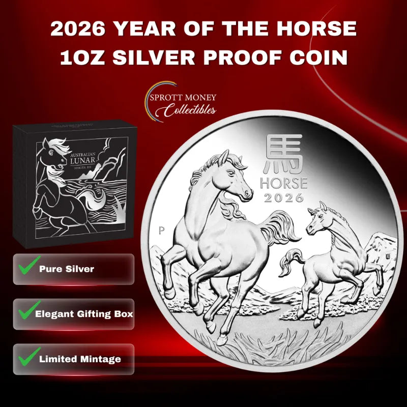 Australian Lunar Series III 2026 Year of The Horse 1 oz Silver Proof Coin The Perth Mint