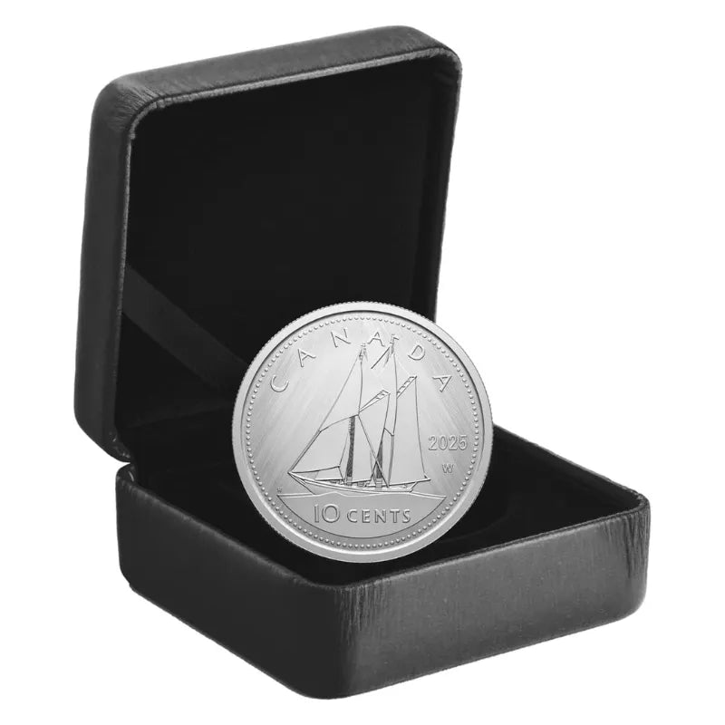 2025 Tribute: W Mint Mark Bluenose 1 oz Pure Silver Coin - Royal Canadian Mint Canadian Coin made in Canada