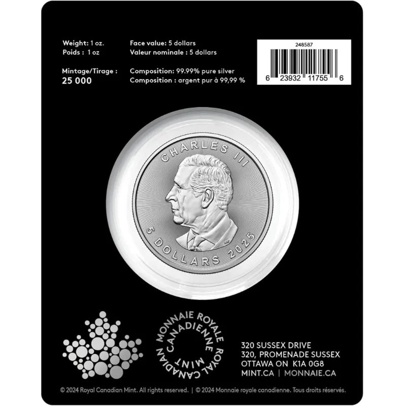 2025 Congratulations Treasured Silver Maple Leaf 1 oz Silver Coin Royal Canadian Mint Canadian Coin Made in Canada Gold Coin Maple Leaf gifts