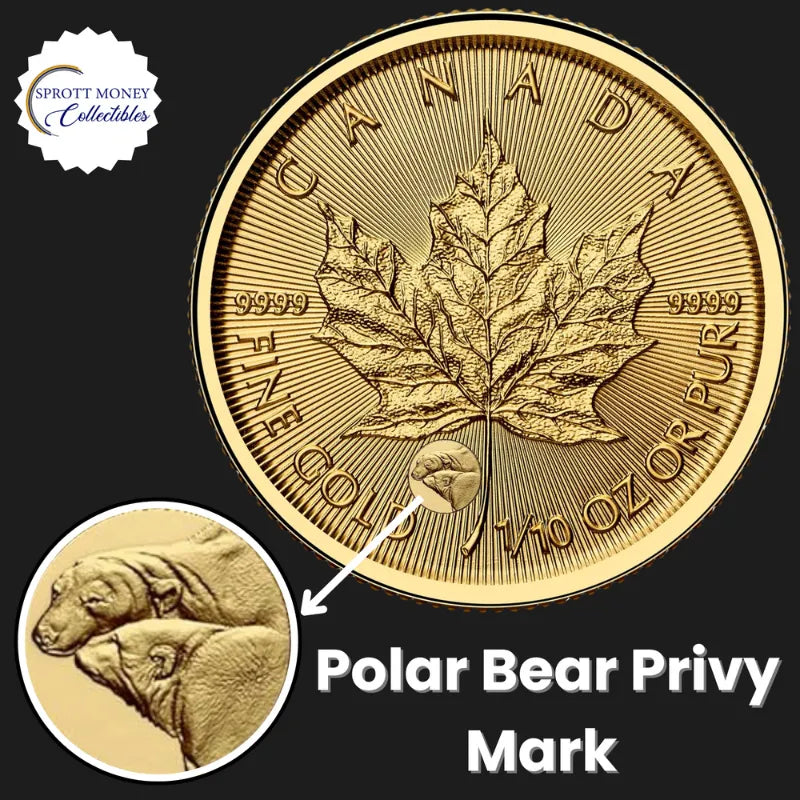 2025 Treasured Gold Maple Leaf – Polar Bears Privy Mark Canadian coin