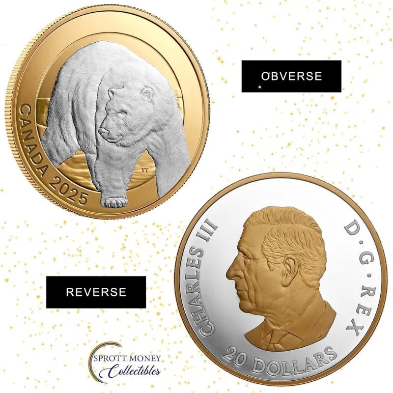 2025 Animal Portraits: Polar Bear 1oz $20 Fine Silver Coin- Royal Canadian Mint