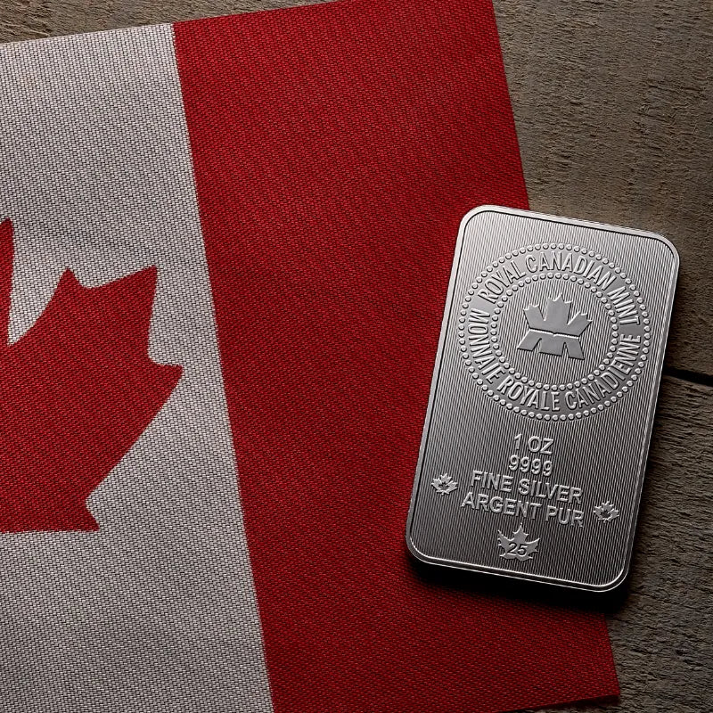 2025 1oz. Pure Silver Bar in Proudly Canadian Packaging Royal Canadian Mint