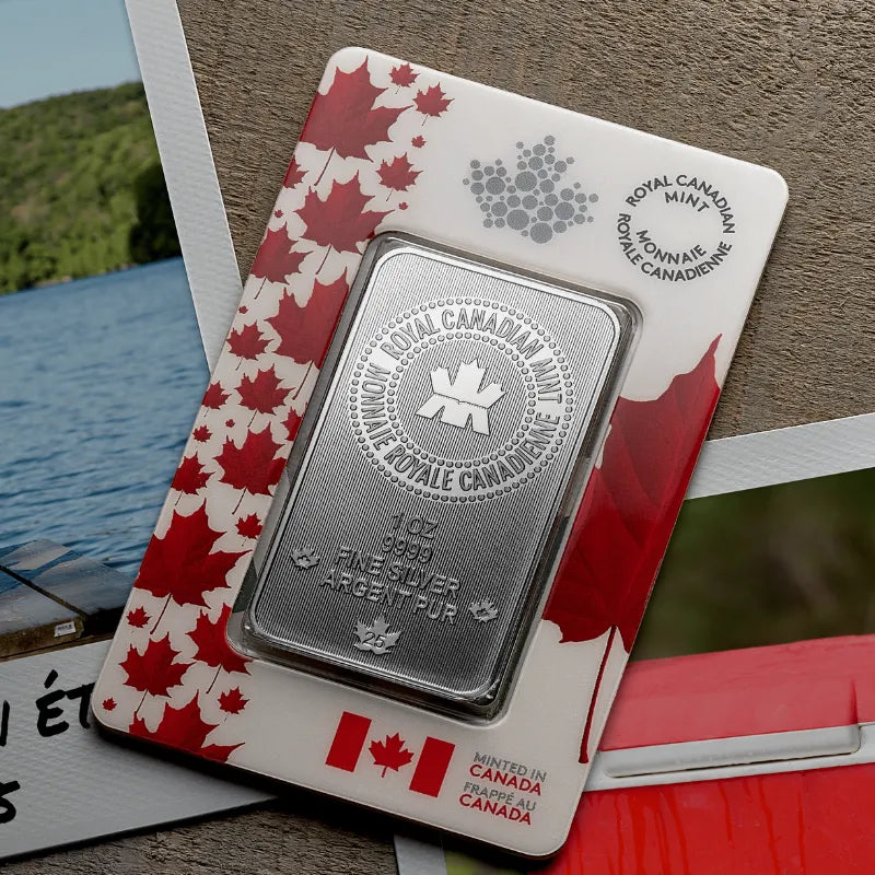 2025 1oz. Pure Silver Bar in Proudly Canadian Packaging Royal Canadian Mint