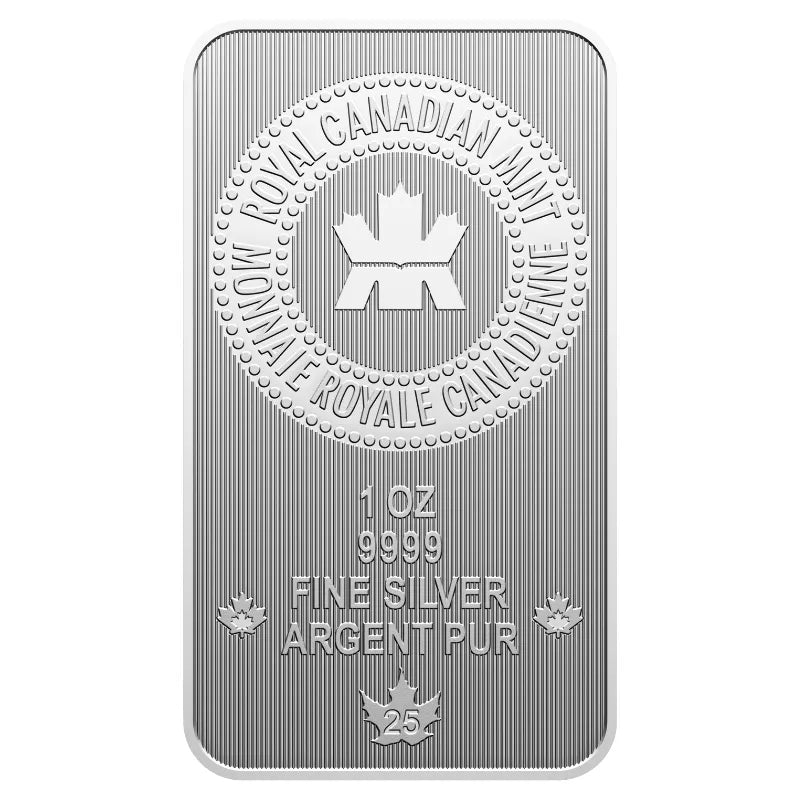 2025 1oz. Pure Silver Bar in Proudly Canadian Packaging Royal Canadian Mint