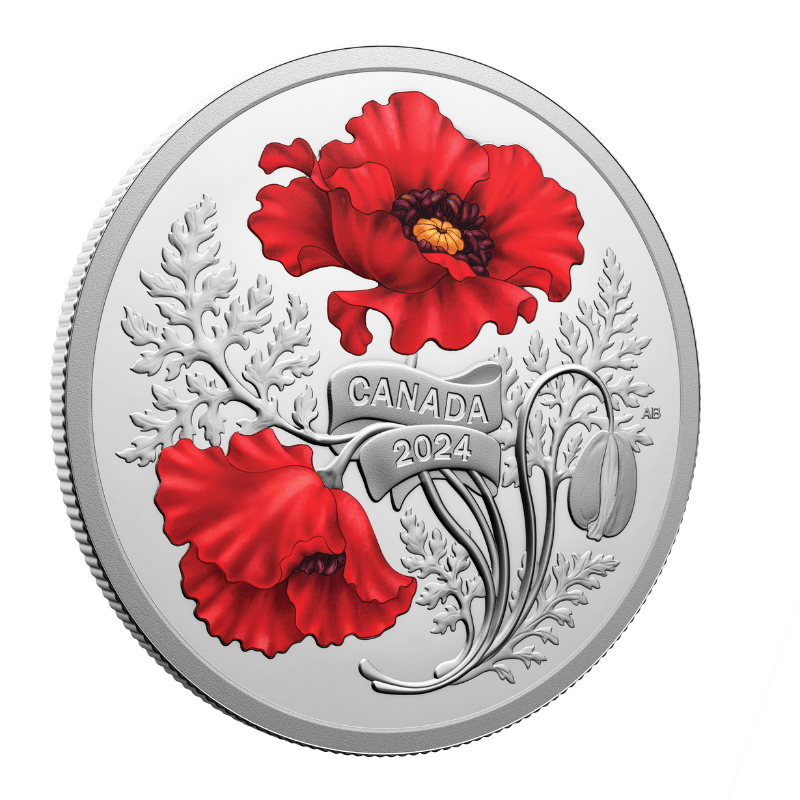 2024 1 oz Fine Silver Coin Remembrance Day-Royal Canadian Mint