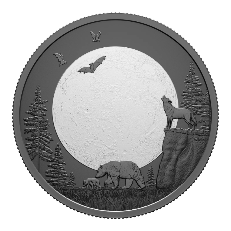 2025 Fine 297 g Silver Puzzle Coin Set Moon Phases Royal Canadian Mint
