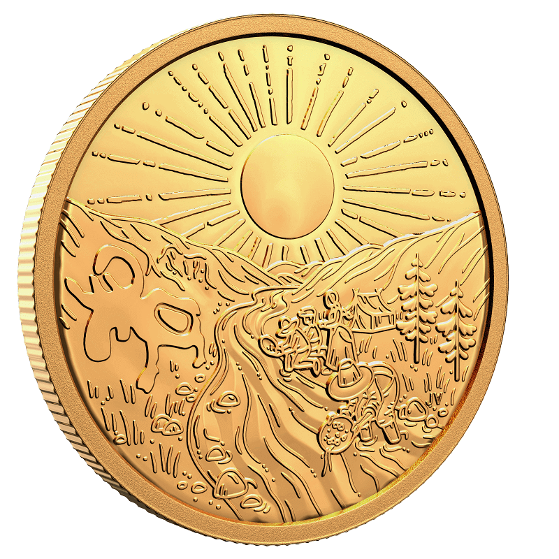 125th Anniversary of The Klondike Gold Rush 1 oz Pure Gold Coin - Sprott Money Collectibles