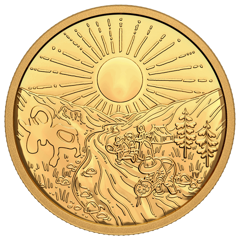 125th Anniversary of The Klondike Gold Rush 1 oz Pure Gold Coin - Sprott Money Collectibles