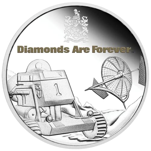 2021 James Bond Diamonds are Forever 50th Anniversary 1 oz Silver Proof Coloured Coin - Sprott Money Collectibles