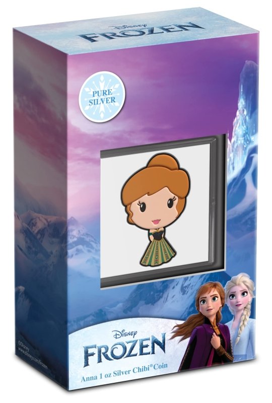 2022 Disney Frozen Anna 1 oz Pure Silver Chibi Coin - Sprott Money Collectibles